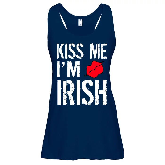 Kiss Me I'm Irish St. Patrick's Day Ladies Essential Flowy Tank