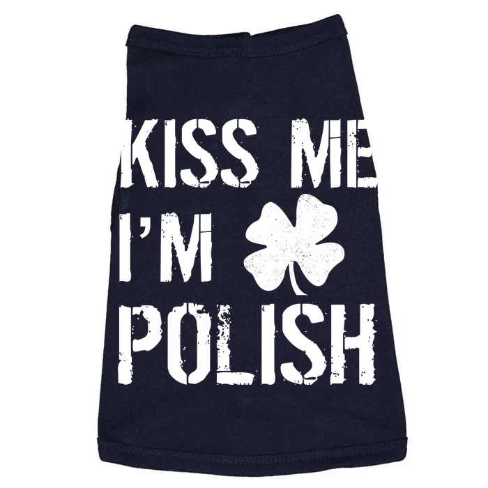 Kiss Me I'm Polish St. Patrick's Day Doggie Tank