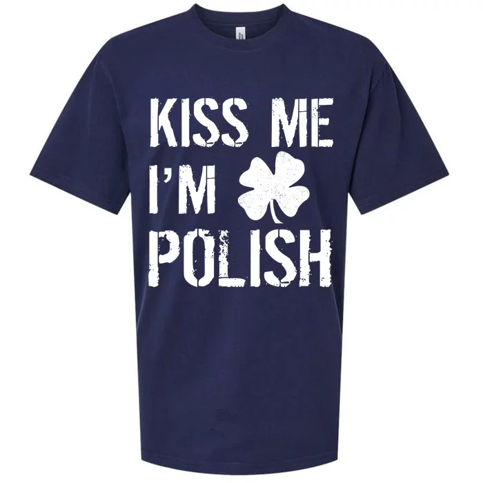 Kiss Me I'm Polish St. Patrick's Day Sueded Cloud Jersey T-Shirt