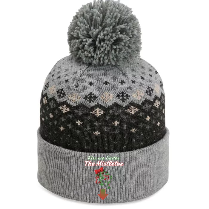 Kiss Me Under The Mistletoe The Baniff Cuffed Pom Beanie