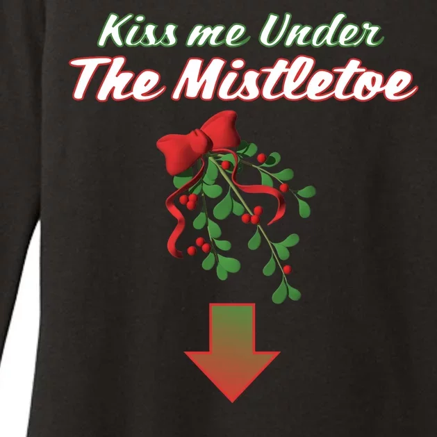 Kiss Me Under The Mistletoe Womens CVC Long Sleeve Shirt