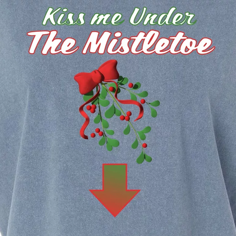 Kiss Me Under The Mistletoe Garment-Dyed Women's Muscle Tee