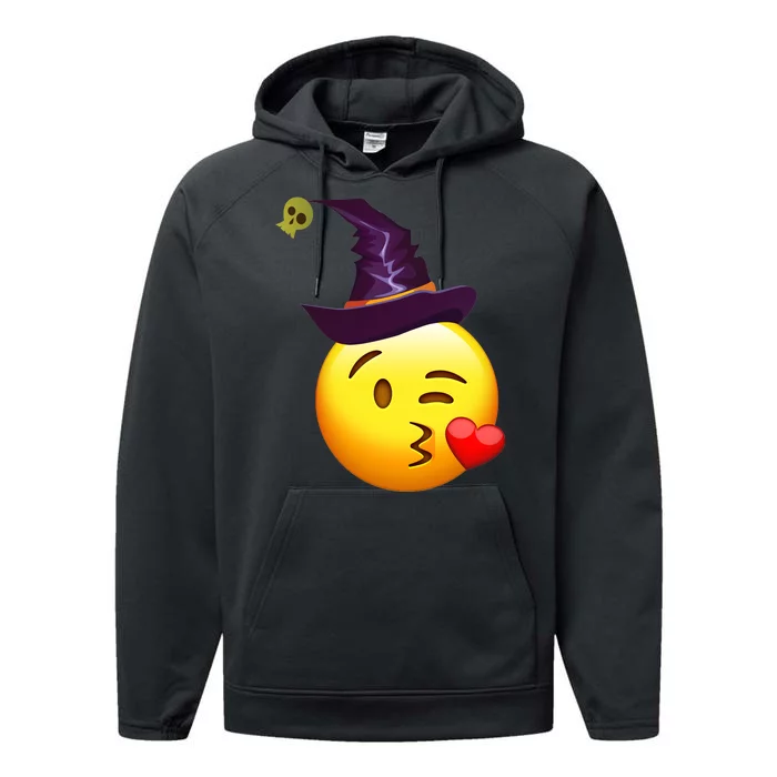 Kiss Witch Emoji Performance Fleece Hoodie