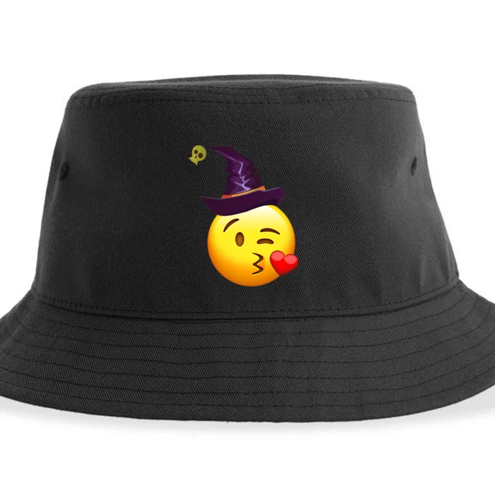 Kiss Witch Emoji Sustainable Bucket Hat