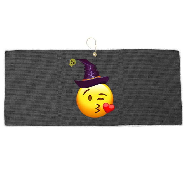 Kiss Witch Emoji Large Microfiber Waffle Golf Towel