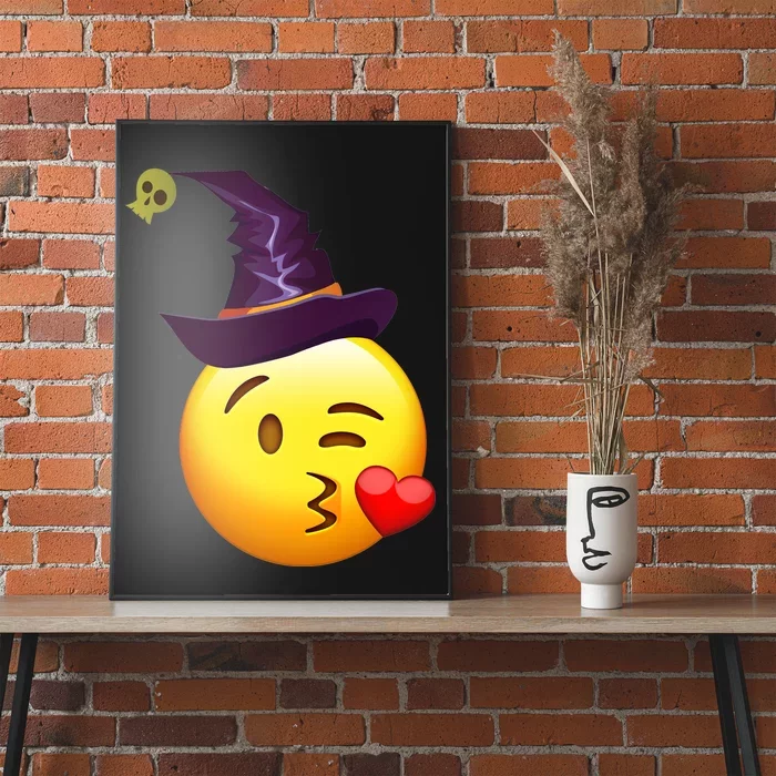 Kiss Witch Emoji Poster