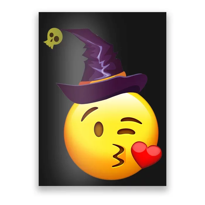 Kiss Witch Emoji Poster