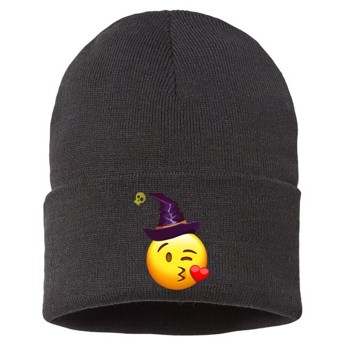 Kiss Witch Emoji Sustainable Knit Beanie