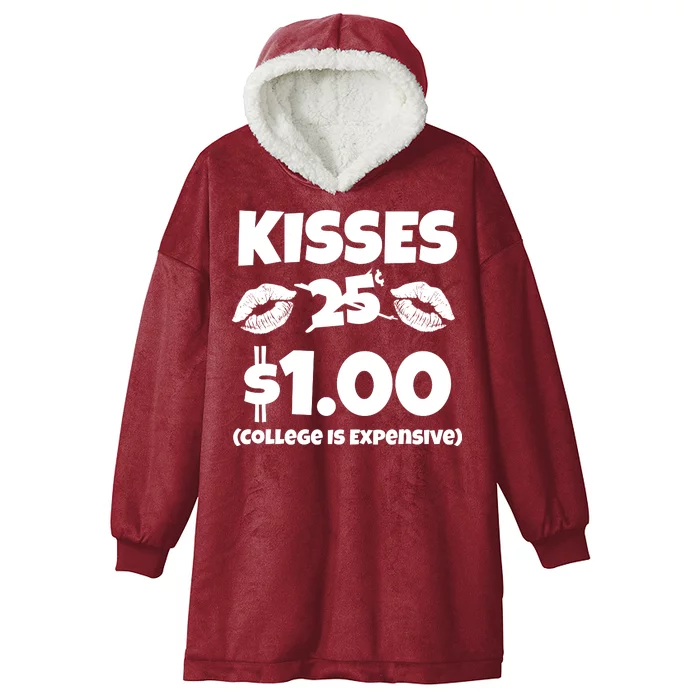 Kisses 1 Dollar College Is Expensive Hooded Wearable Blanket