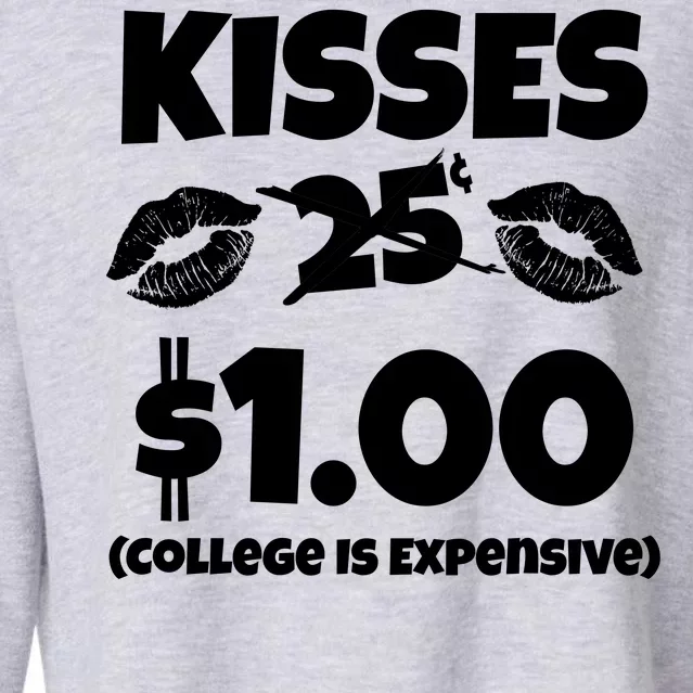 Kisses 1 Dollar College Is Expensive Cropped Pullover Crew