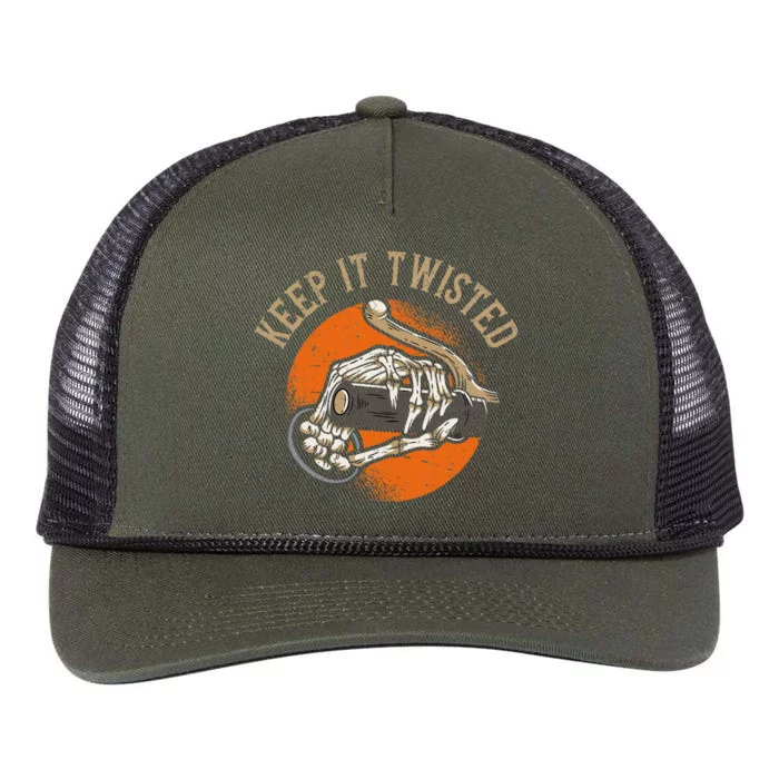 Keep It Twisted Vintage Motorcycle Retro Rope Trucker Hat Cap