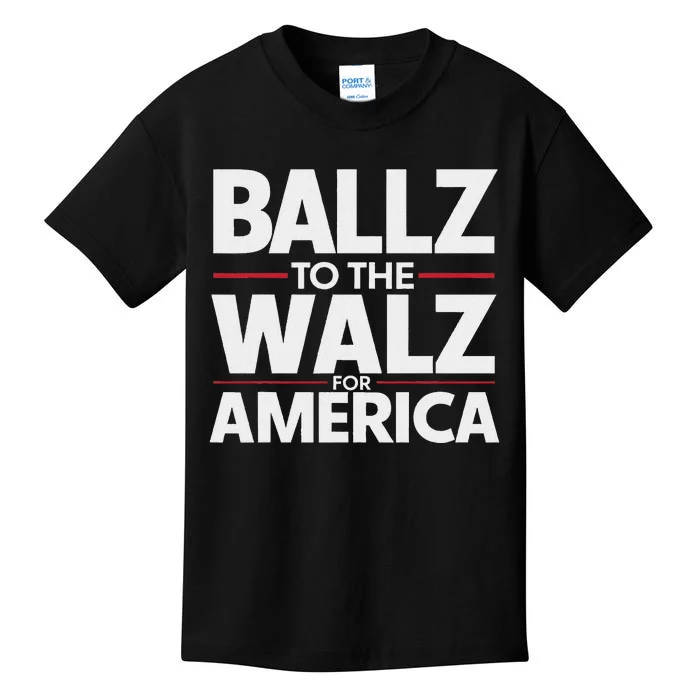 Kamala In The Context Ballz Walz Mn Kamala Harris 2024 Kids T-Shirt