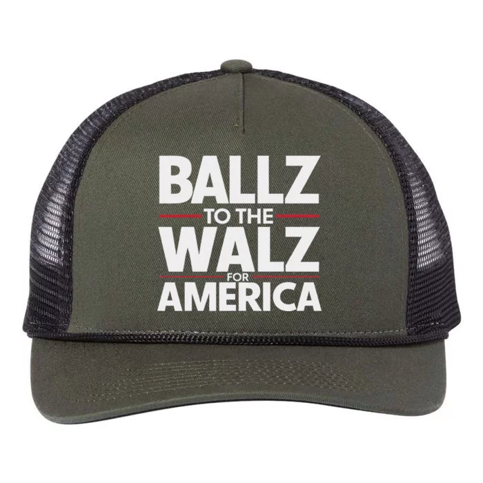 Kamala In The Context Ballz Walz Mn Kamala Harris 2024 Retro Rope Trucker Hat Cap