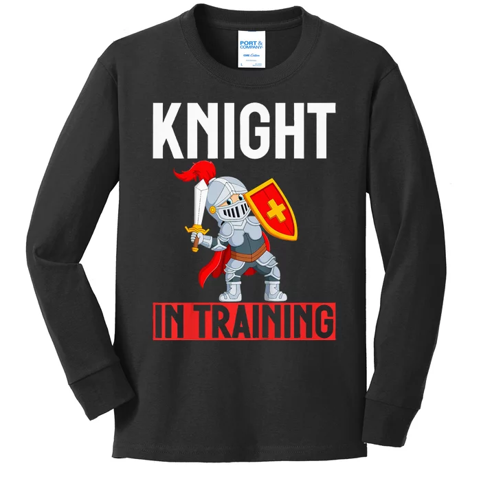 Knight In Training Knight Kids Long Sleeve Shirt