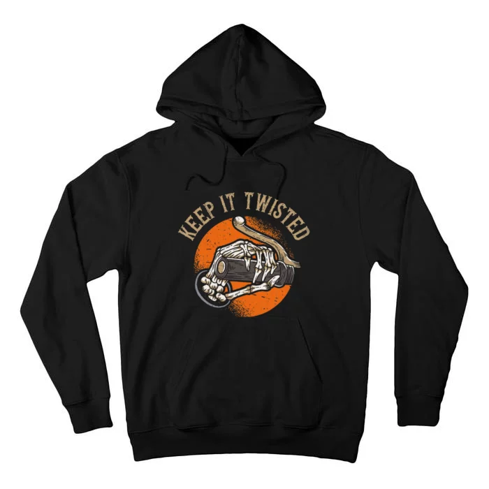 Keep It Twisted Vintage Motorcycle Tall Hoodie