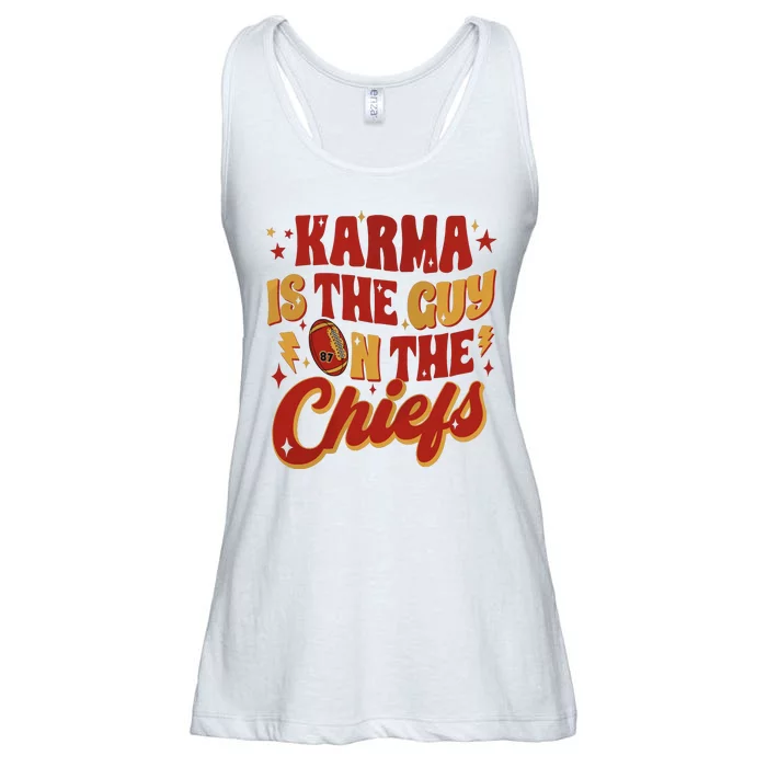 Karma Is The Guy On The Chief Ladies Essential Flowy Tank