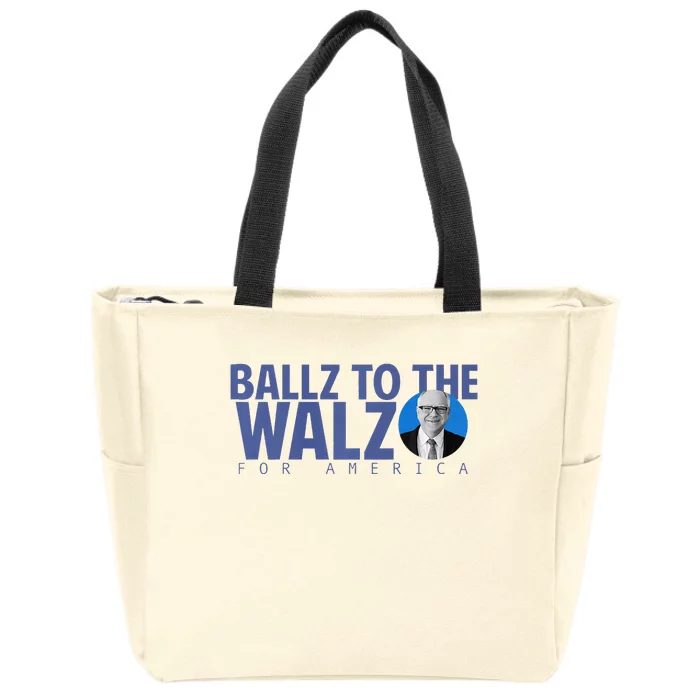 Kamala In The Context Ballz Walz Zip Tote Bag