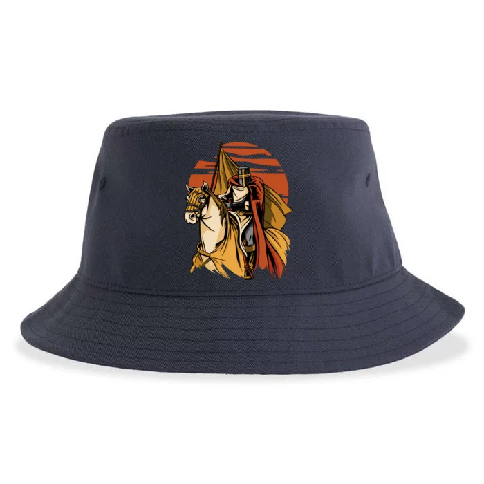 Knight In The Sunset Sustainable Bucket Hat