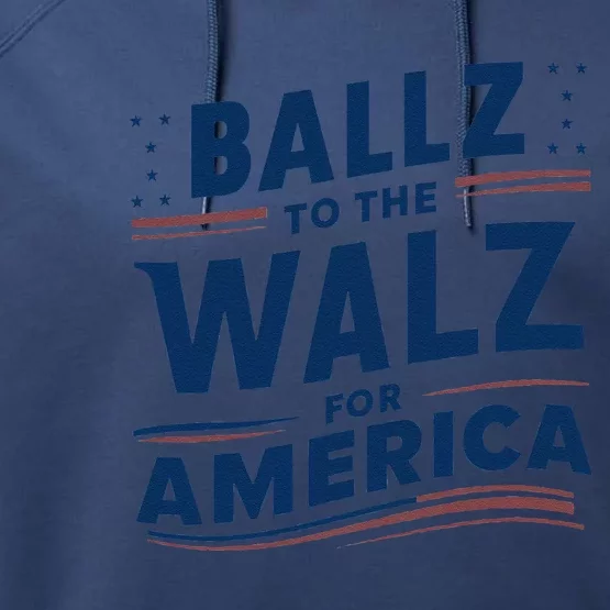 Kamala In The Context Ballz Walz Mn Kamala Harris 2024 Performance Fleece Hoodie