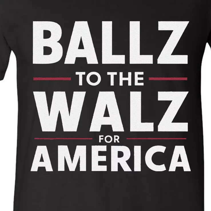 Kamala In The Context Ballz Walz Mn Kamala Harris 2024 V-Neck T-Shirt