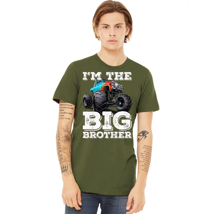 Kids Im The Big Brother Funny Monster Truck Premium T-Shirt