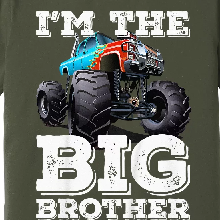 Kids Im The Big Brother Funny Monster Truck Premium T-Shirt