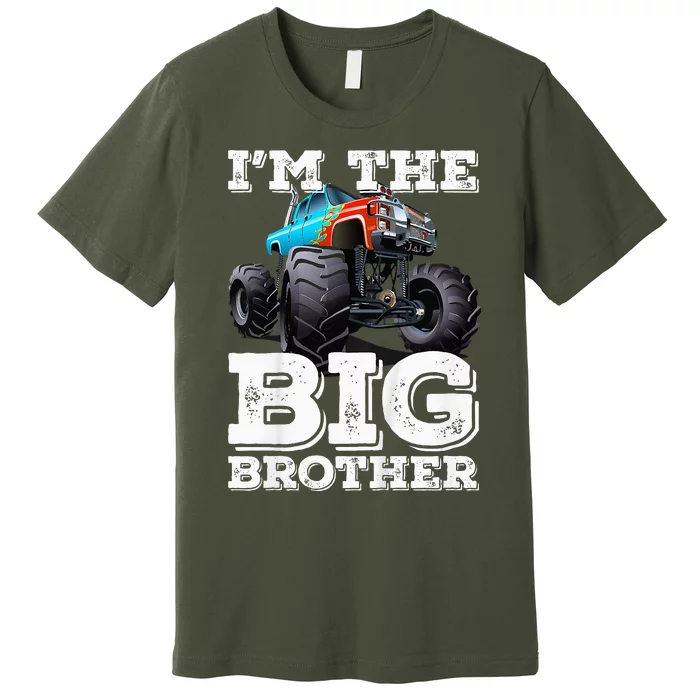 Kids Im The Big Brother Funny Monster Truck Premium T-Shirt