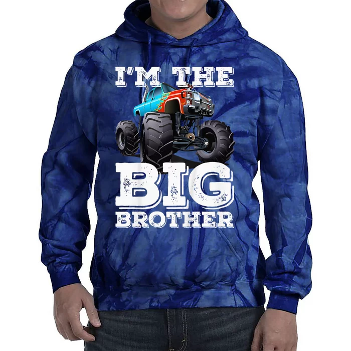 Kids Im The Big Brother Funny Monster Truck Tie Dye Hoodie