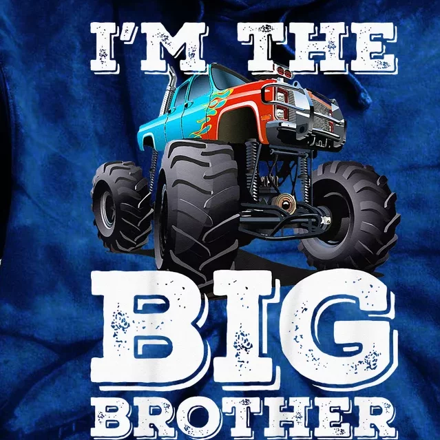 Kids Im The Big Brother Funny Monster Truck Tie Dye Hoodie