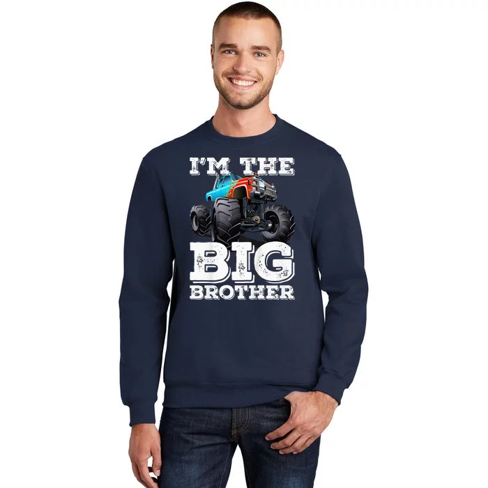 Kids Im The Big Brother  Funny MonsterTruck Tall Sweatshirt