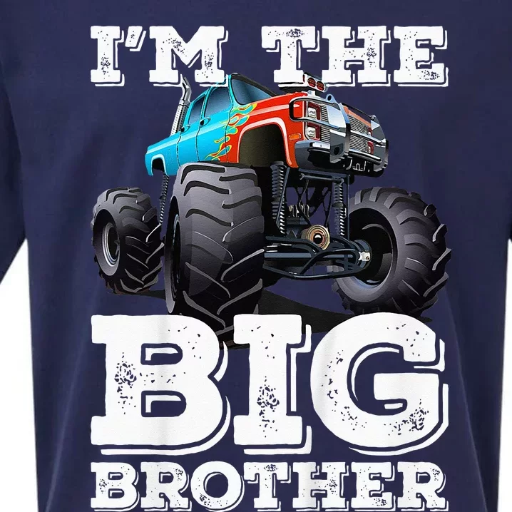 Kids Im The Big Brother  Funny MonsterTruck Sueded Cloud Jersey T-Shirt