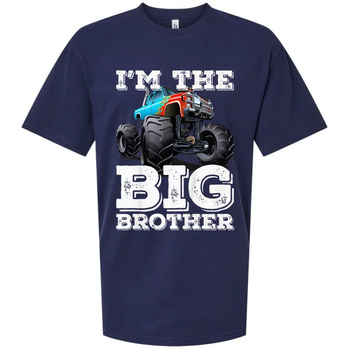 Kids Im The Big Brother  Funny MonsterTruck Sueded Cloud Jersey T-Shirt