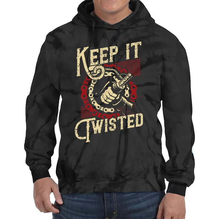 Keep It Twisted Vintage Motorcycle Tie Dye Hoodie