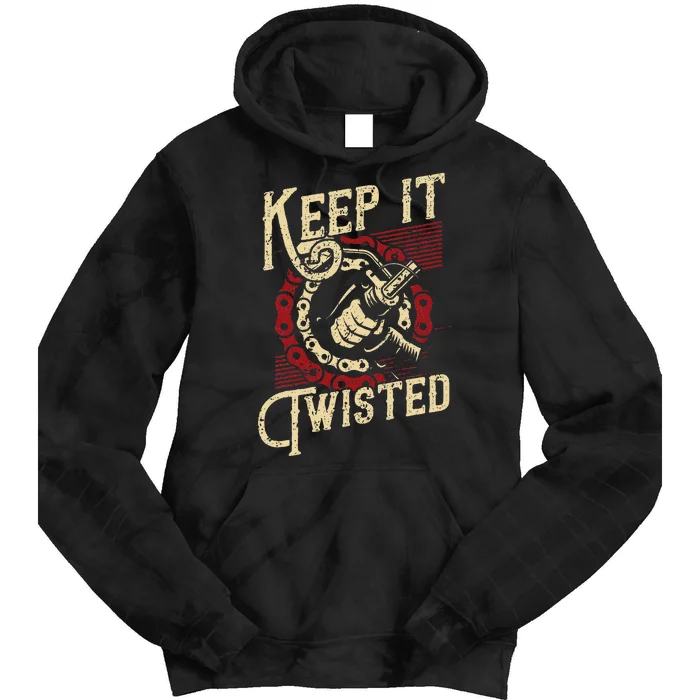 Keep It Twisted Vintage Motorcycle Tie Dye Hoodie