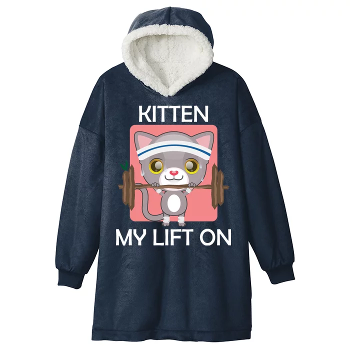 Kitten My lift On Hooded Wearable Blanket