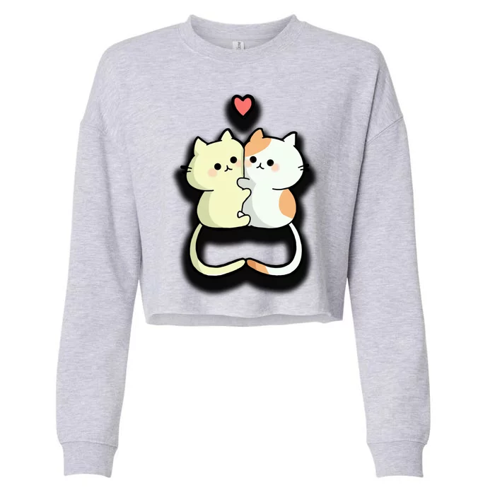 Kitty Love Cropped Pullover Crew