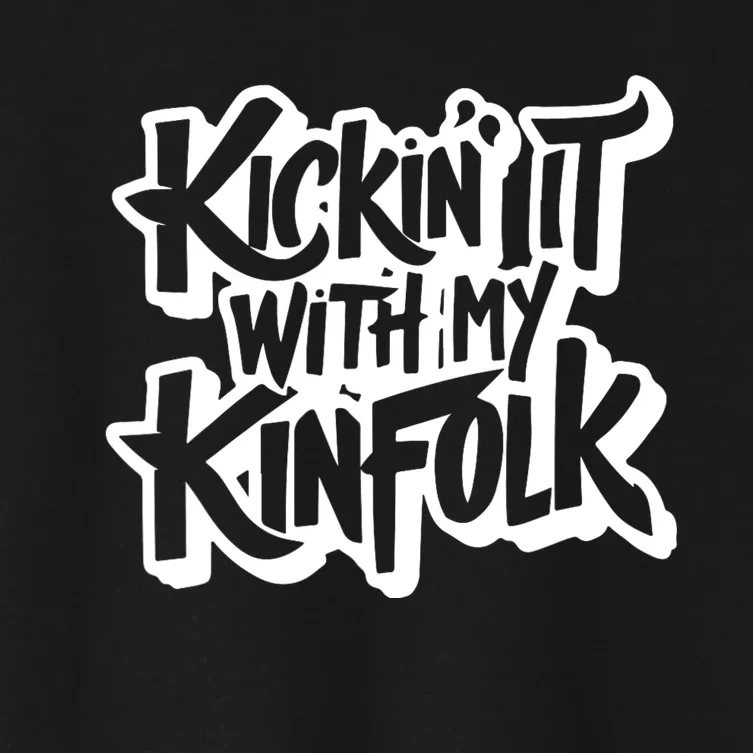 Kickin It With My Kinfolk Funny Family Reunion Women's Crop Top Tee