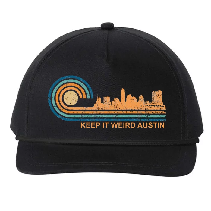 Keep It Weird Austin Texas Skyline Retro Austin Snapback Five-Panel Rope Hat