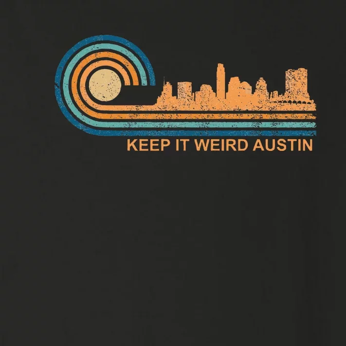 Keep It Weird Austin Texas Skyline Retro Austin Toddler Long Sleeve Shirt