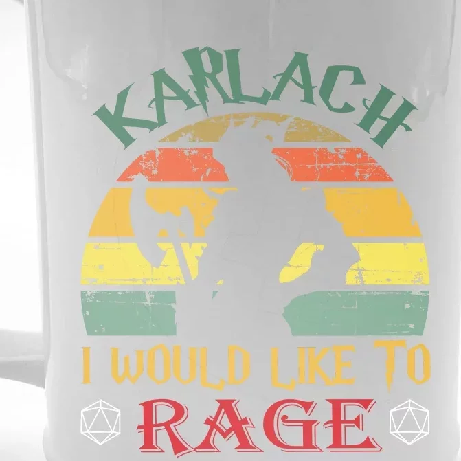 Karlach I Would Like To Rage Karlach Video Games BaldurS Gate 3 Front & Back Beer Stein