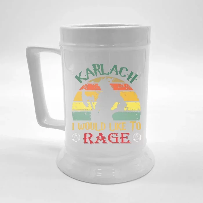 Karlach I Would Like To Rage Karlach Video Games BaldurS Gate 3 Front & Back Beer Stein