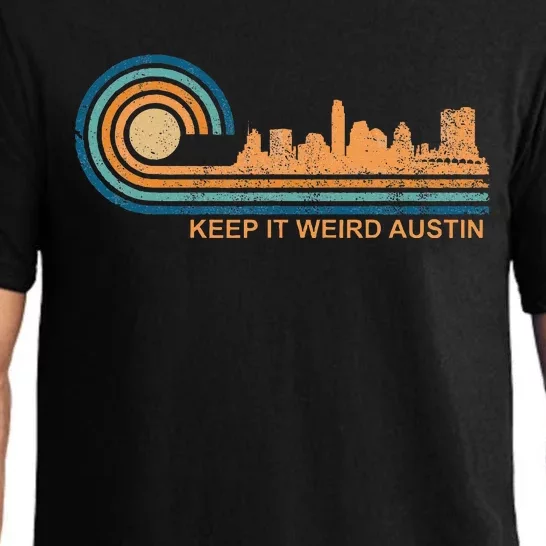 Keep It Weird Austin Texas Skyline Retro Austin Pajama Set