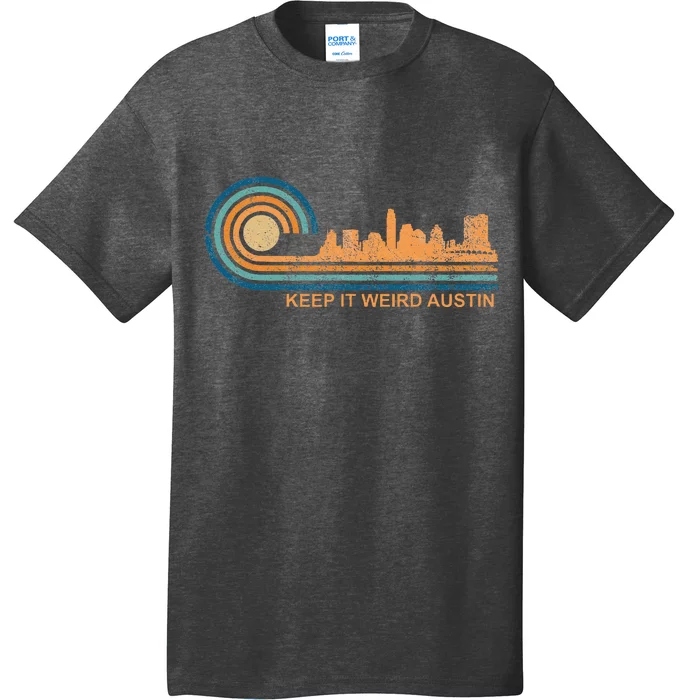 Keep It Weird Austin Texas Skyline Retro Austin T-Shirt