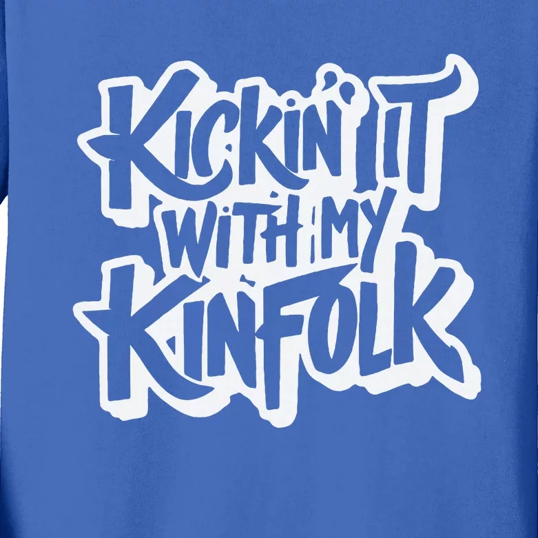 Kickin It With My Kinfolk Family Reunion Kids Long Sleeve Shirt