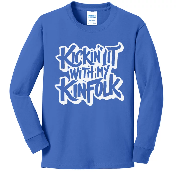 Kickin It With My Kinfolk Family Reunion Kids Long Sleeve Shirt