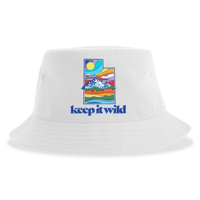 Keep It Wild Utah Vintage Nature Sustainable Bucket Hat