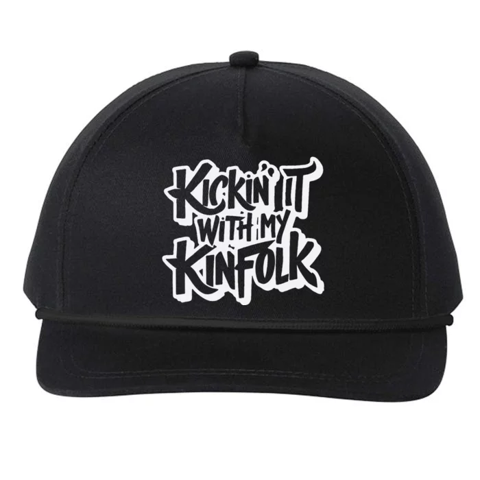 Kickin It With My Kinfolk Funny Family Reunion Snapback Five-Panel Rope Hat