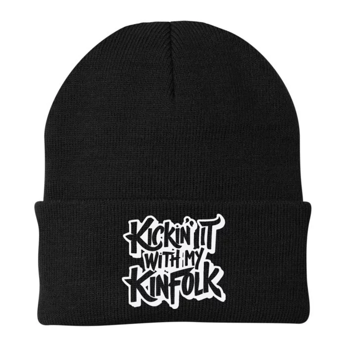 Kickin It With My Kinfolk Funny Family Reunion Knit Cap Winter Beanie