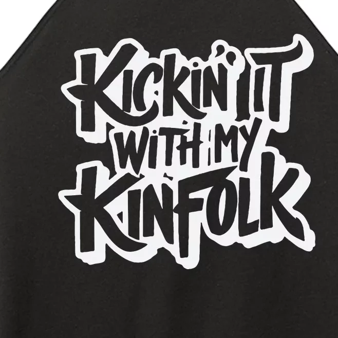 Kickin It With My Kinfolk Funny Family Reunion Women’s Perfect Tri Rocker Tank