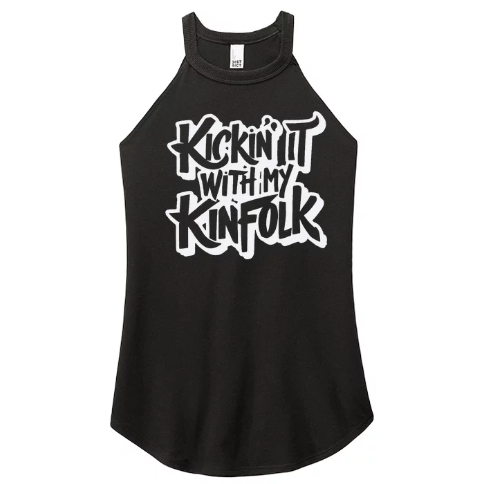 Kickin It With My Kinfolk Funny Family Reunion Women’s Perfect Tri Rocker Tank